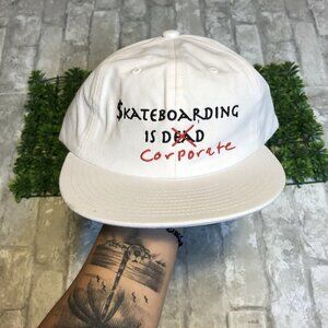 Diamond Supply Co Unrealesed Skateboarding Is Corporate Hat White W/ Back Print